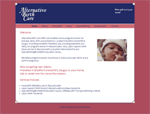 Tablet Screenshot of alternativebirthcare.com